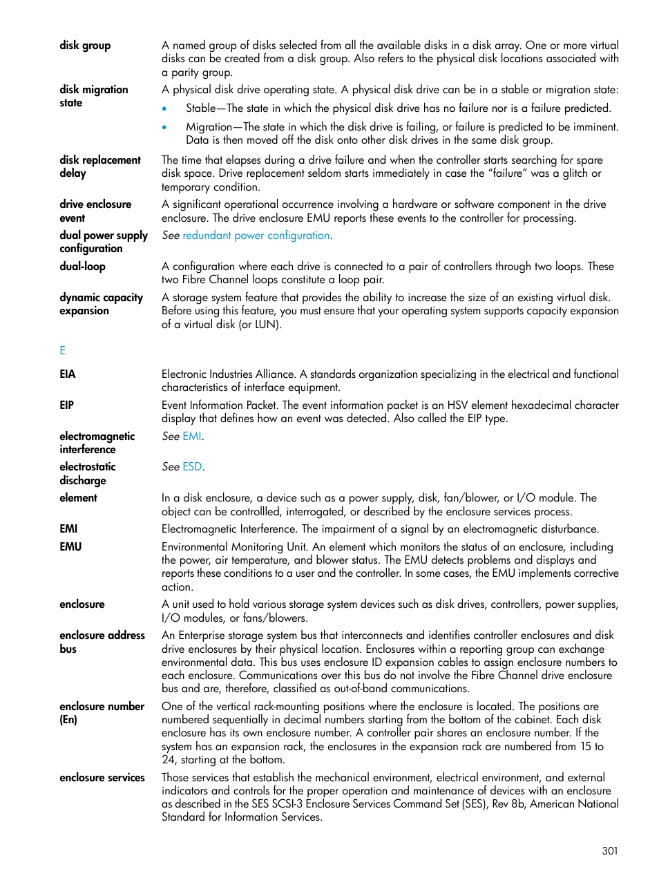 HP EVA P6000 Storage User Manual | Page 301 / 316