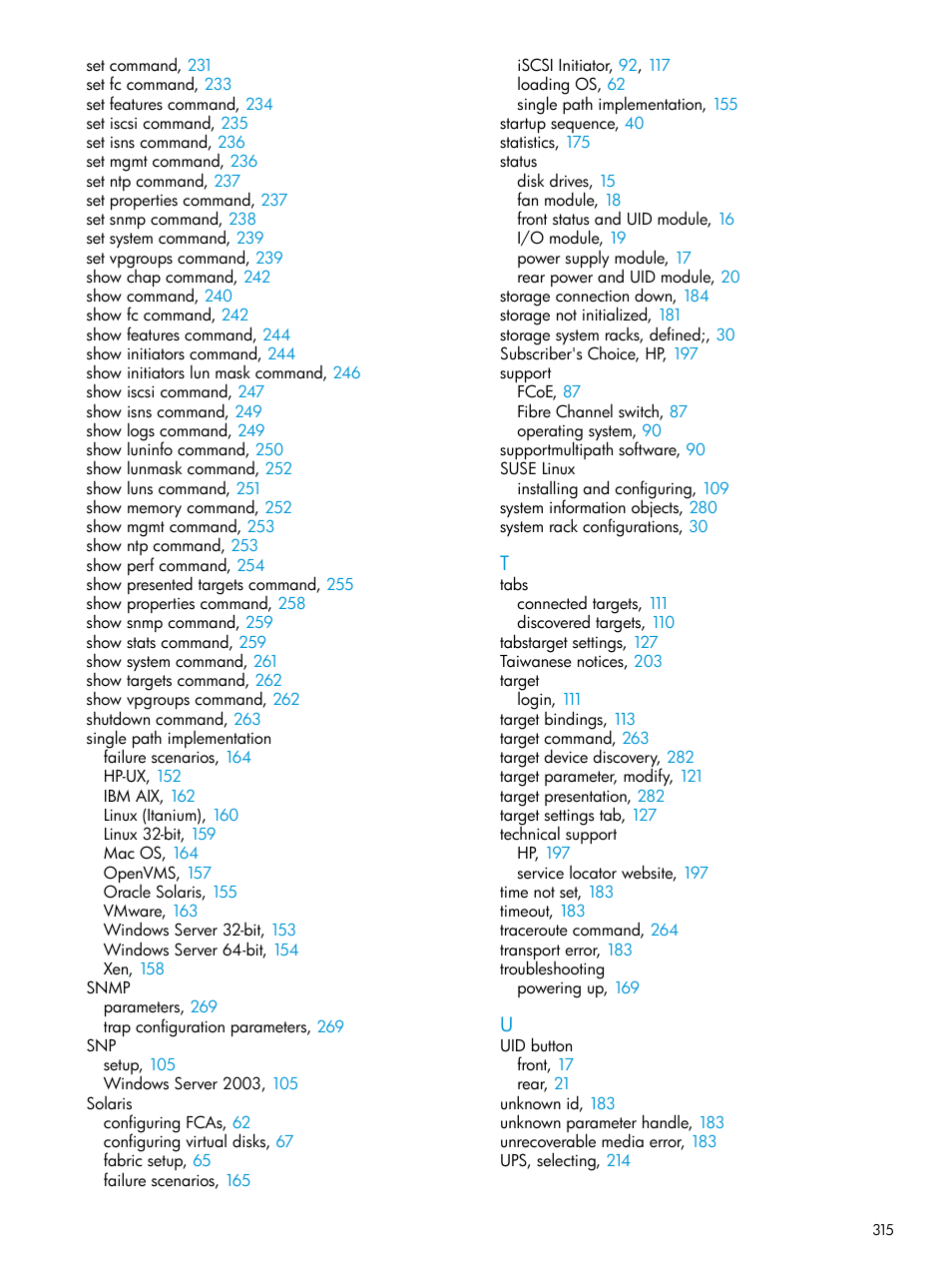 HP EVA P6000 Storage User Manual | Page 315 / 316