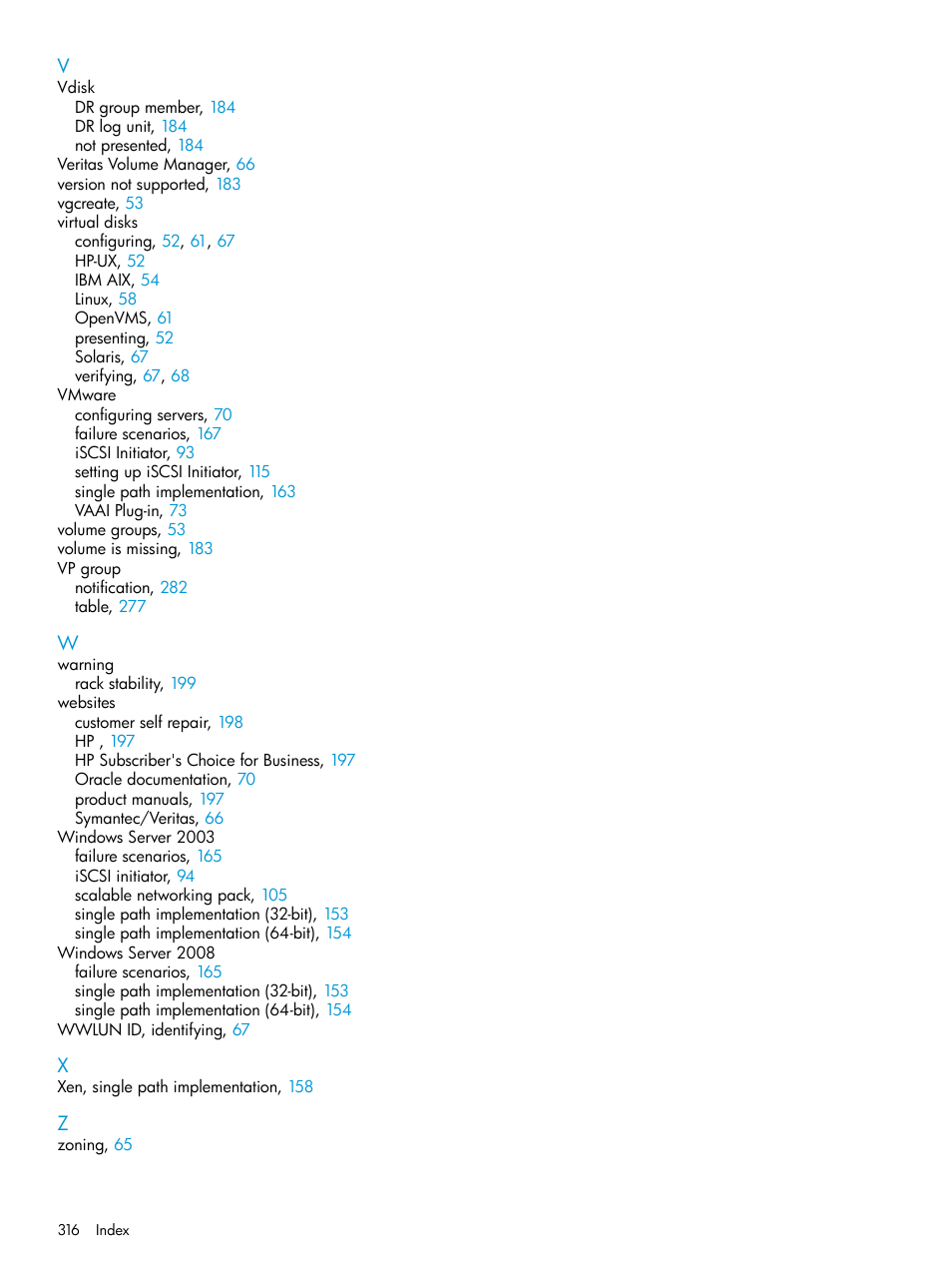 HP EVA P6000 Storage User Manual | Page 316 / 316