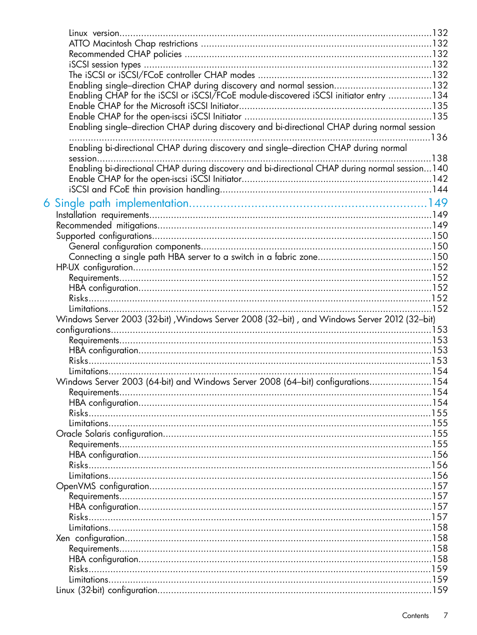 6 single path implementation | HP EVA P6000 Storage User Manual | Page 7 / 316