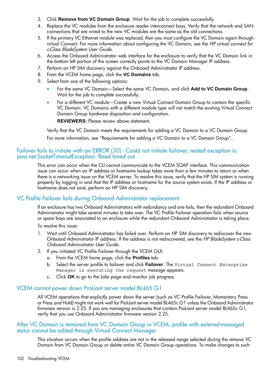 HP Virtual Connect Enterprise Manager Software User Manual | Page 102 / 117