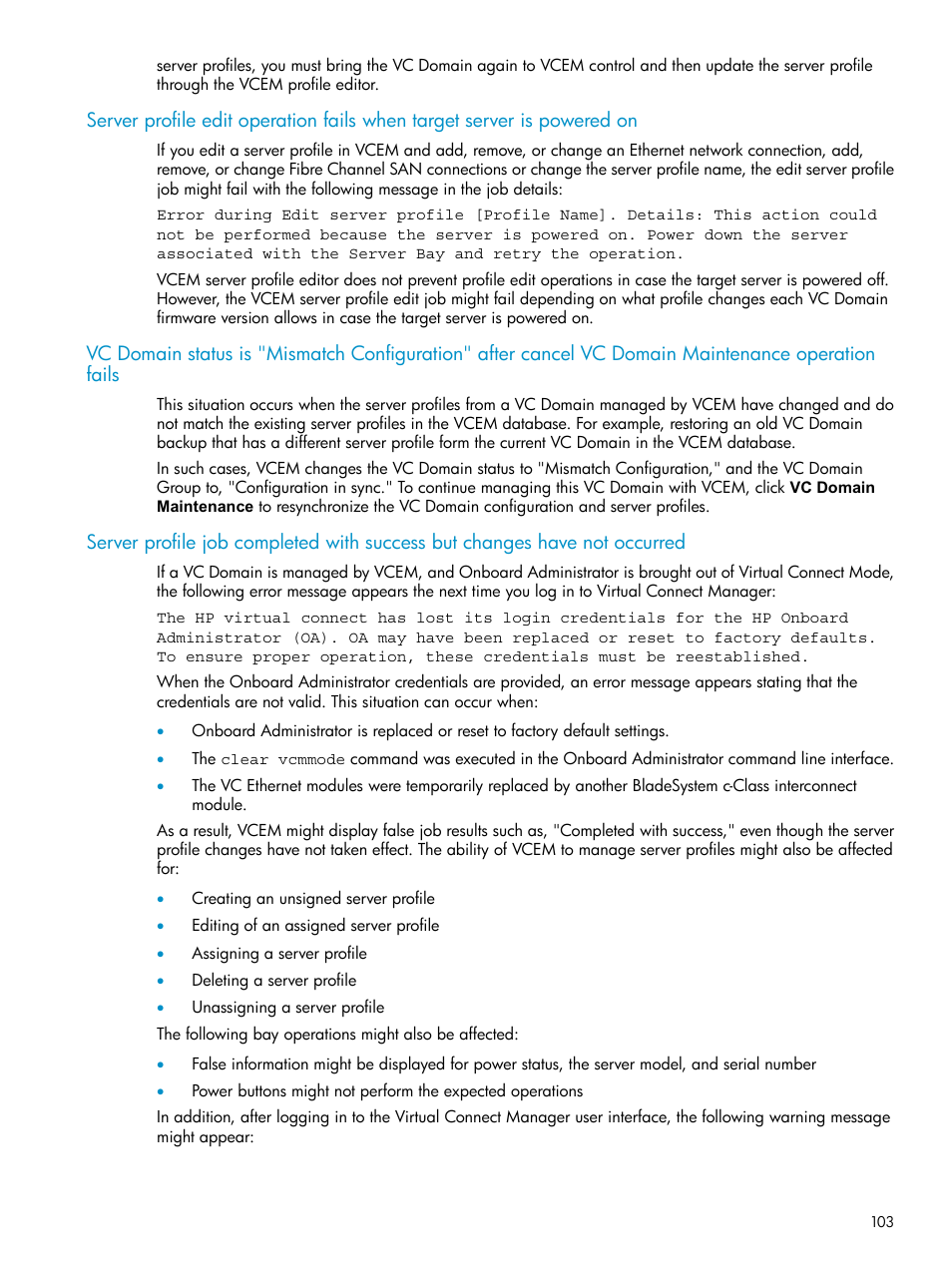 HP Virtual Connect Enterprise Manager Software User Manual | Page 103 / 117