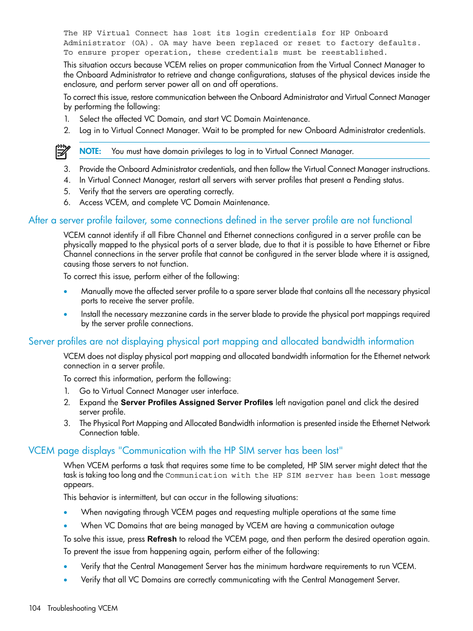 HP Virtual Connect Enterprise Manager Software User Manual | Page 104 / 117