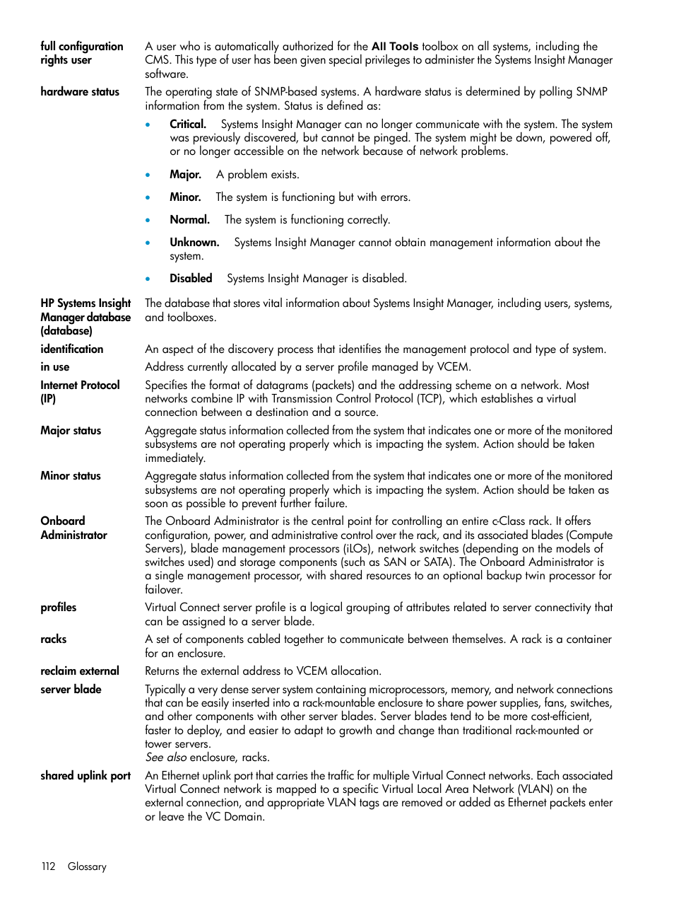 HP Virtual Connect Enterprise Manager Software User Manual | Page 112 / 117