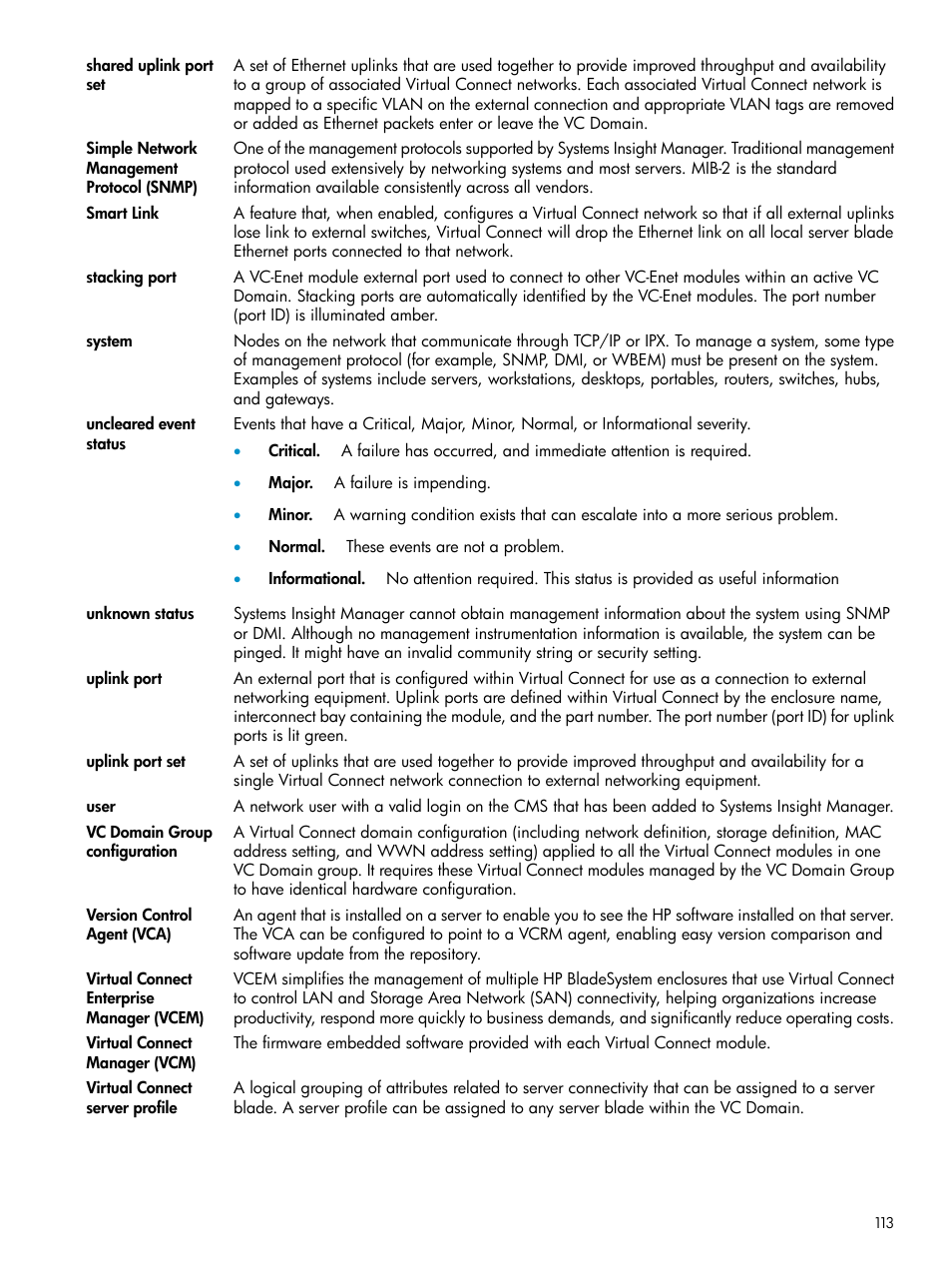 HP Virtual Connect Enterprise Manager Software User Manual | Page 113 / 117