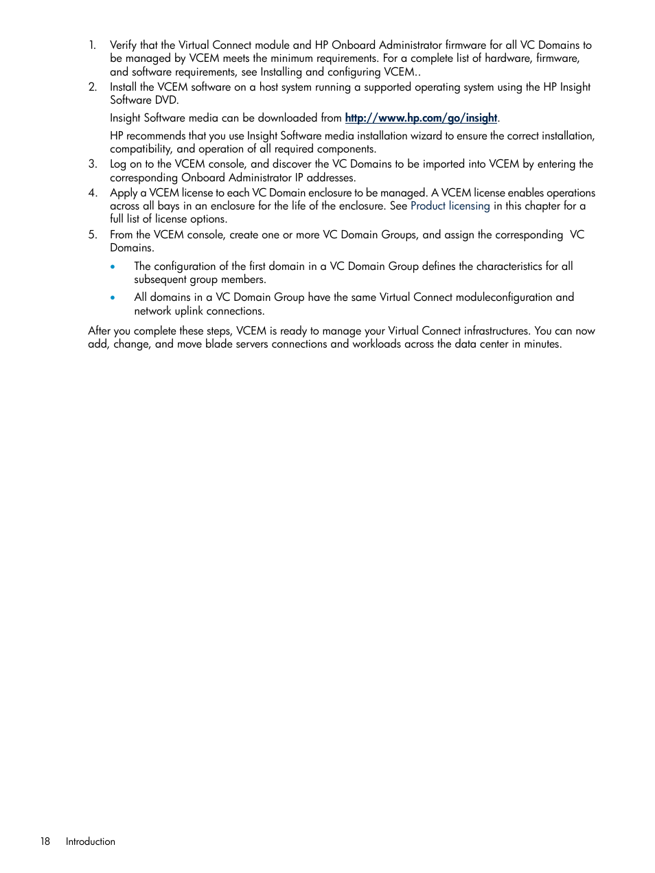 HP Virtual Connect Enterprise Manager Software User Manual | Page 18 / 117