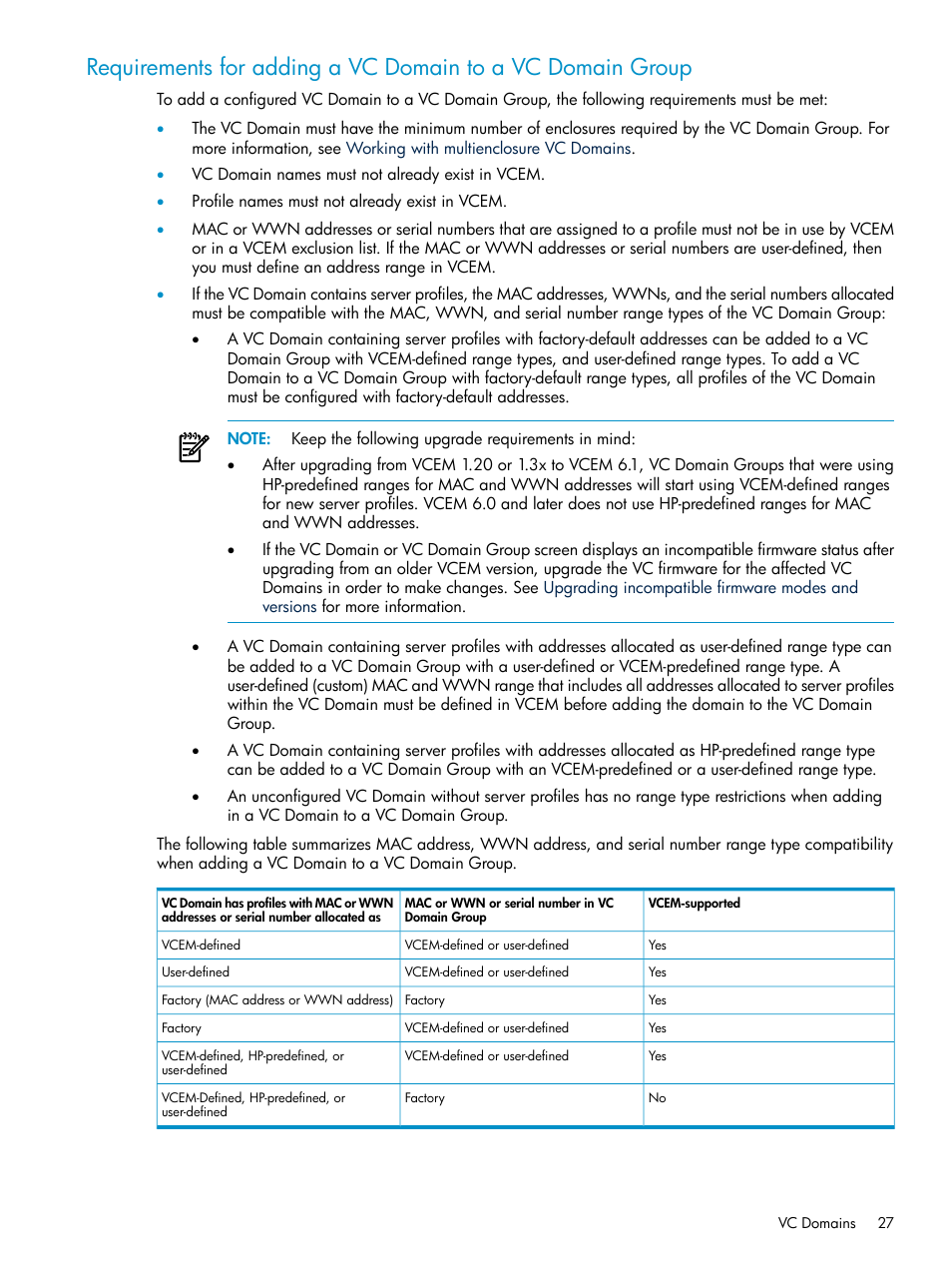 HP Virtual Connect Enterprise Manager Software User Manual | Page 27 / 117