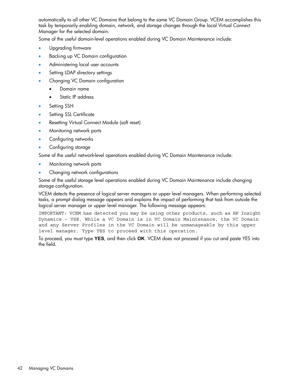 HP Virtual Connect Enterprise Manager Software User Manual | Page 42 / 117