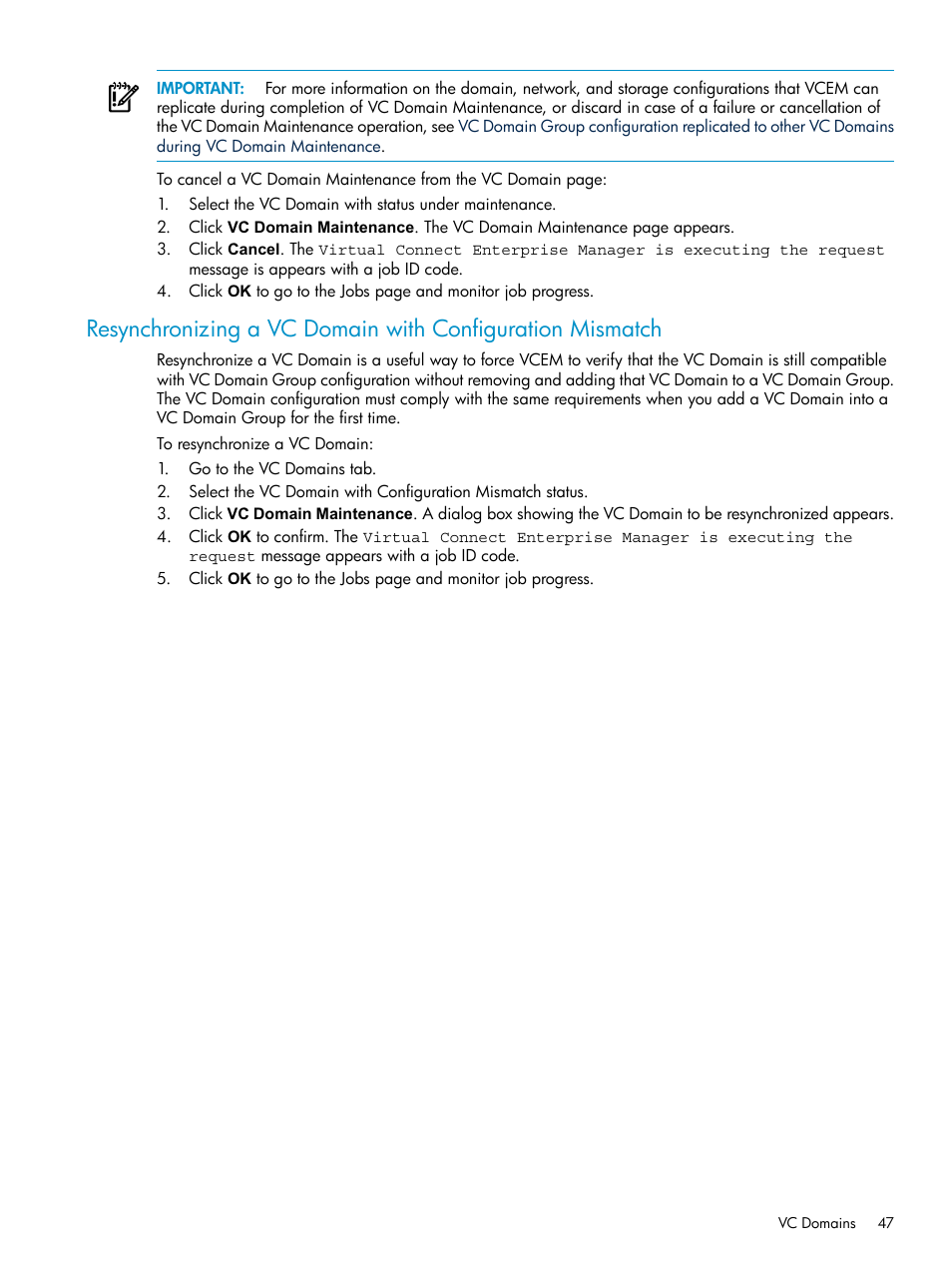 HP Virtual Connect Enterprise Manager Software User Manual | Page 47 / 117