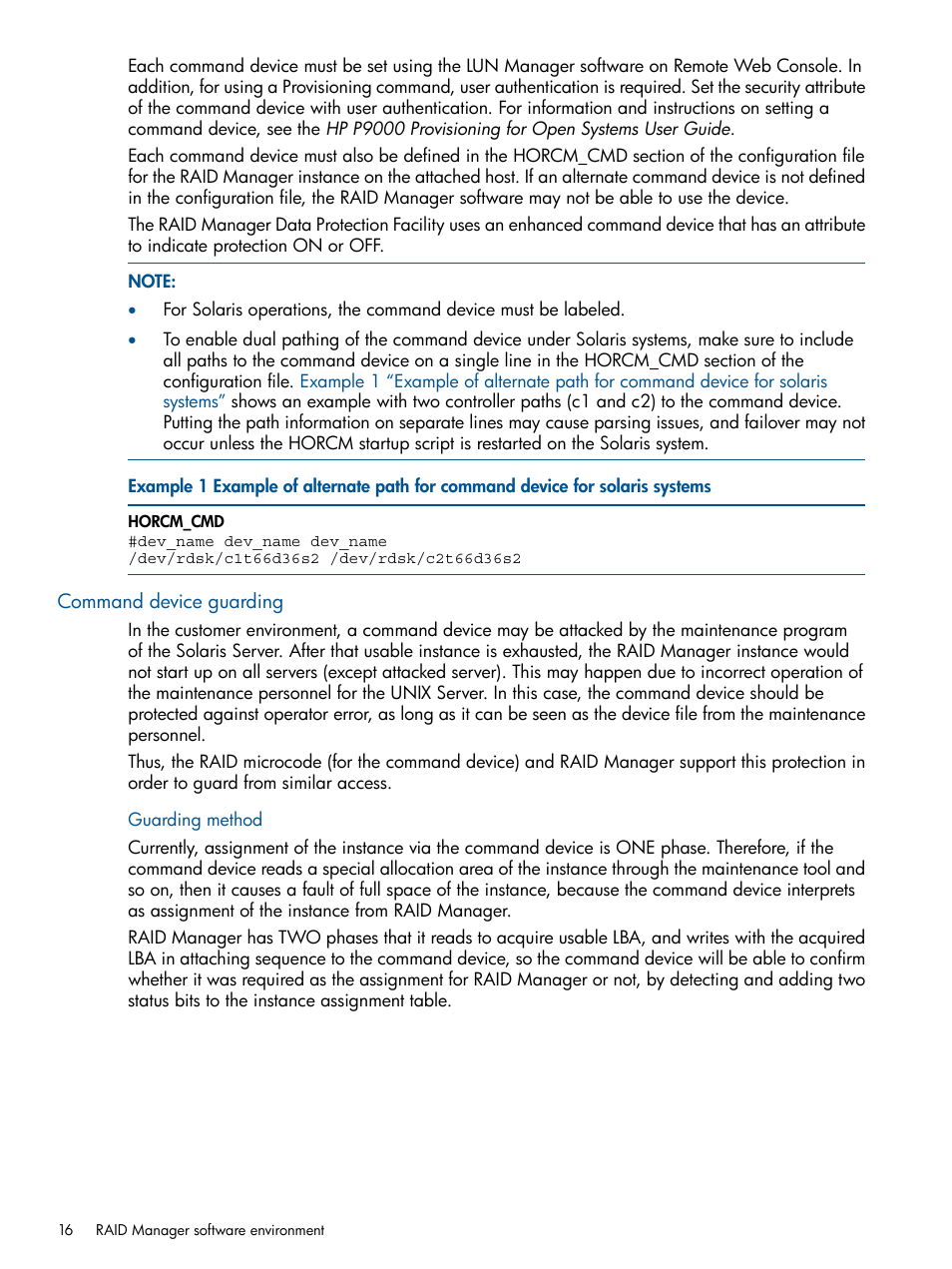 Command device guarding | HP XP P9500 Storage User Manual | Page 16 / 254