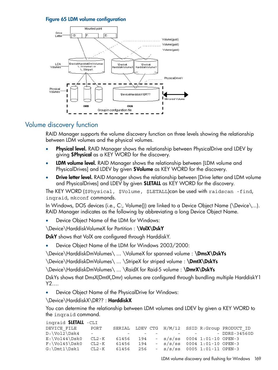 Volume discovery function | HP XP P9500 Storage User Manual | Page 169 / 254