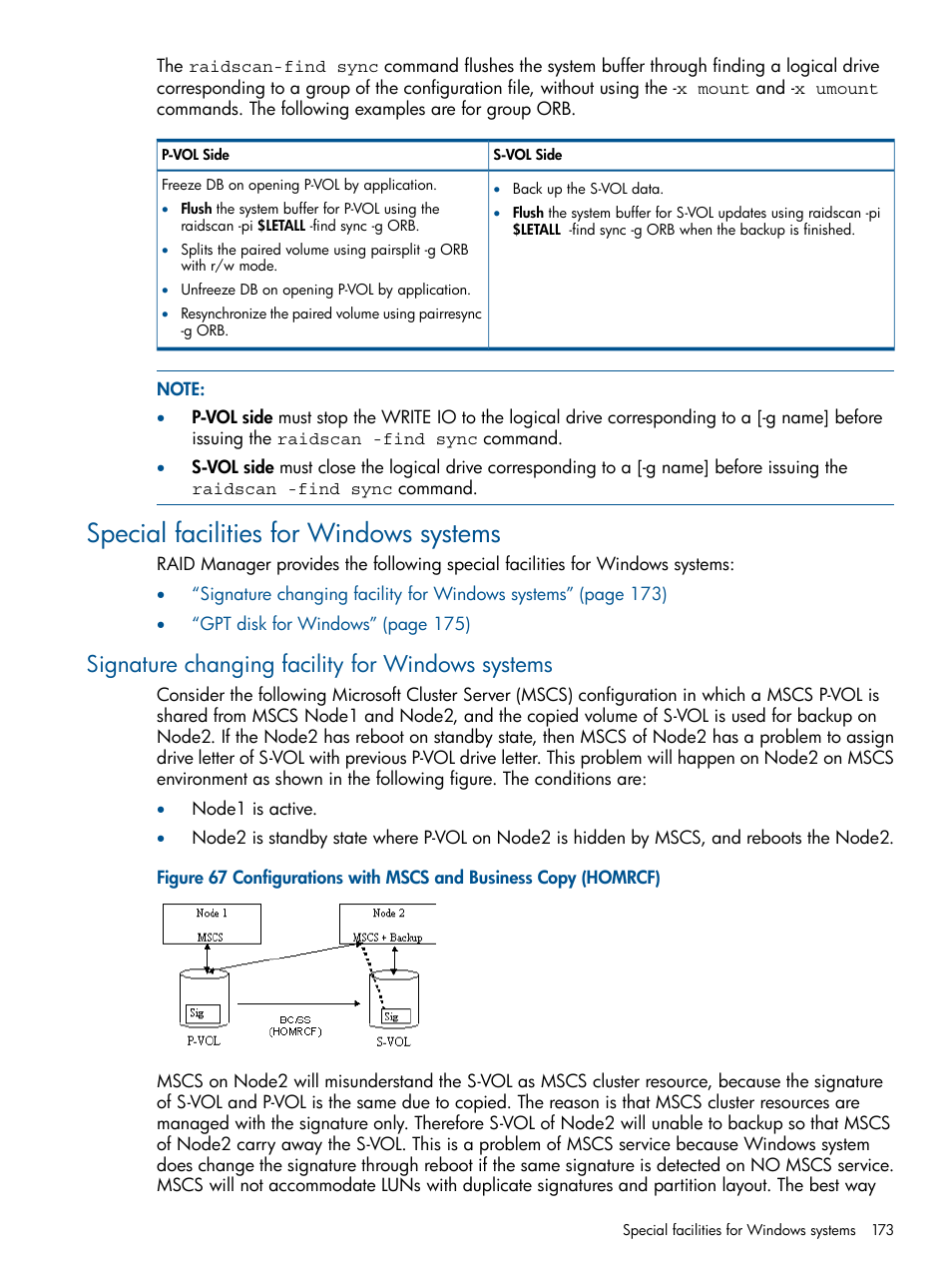 Special facilities for windows systems, Signature changing facility for windows systems | HP XP P9500 Storage User Manual | Page 173 / 254