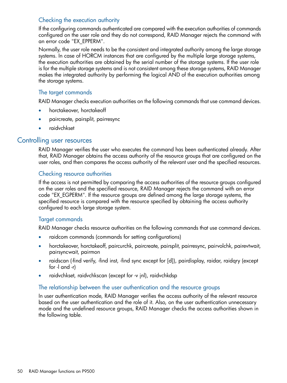 Controlling user resources | HP XP P9500 Storage User Manual | Page 50 / 254