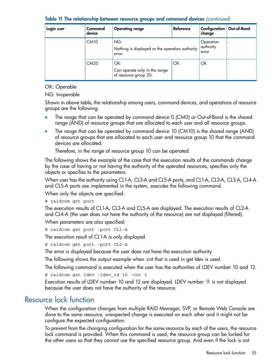 Resource lock function | HP XP P9500 Storage User Manual | Page 55 / 254