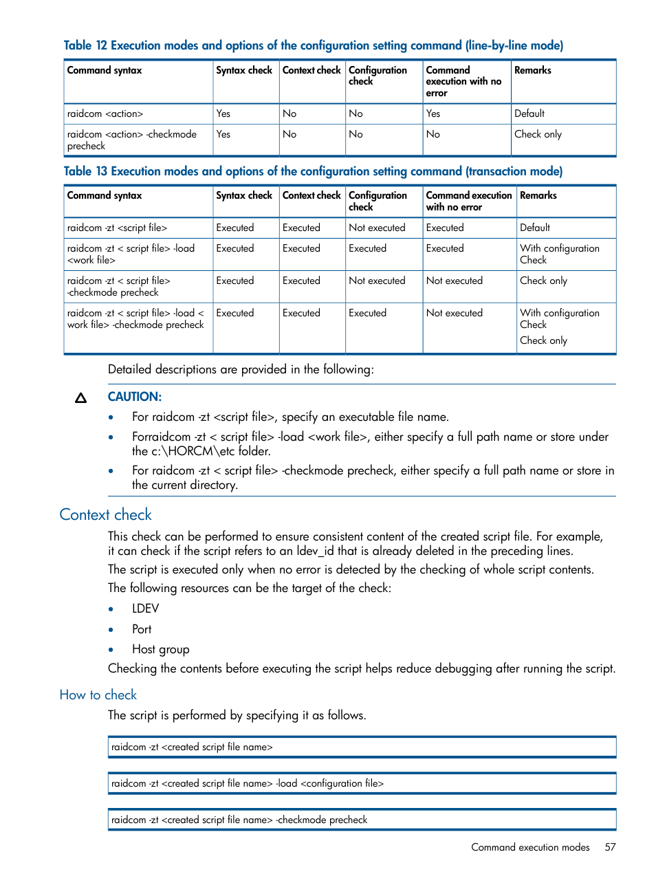 Context check, How to check | HP XP P9500 Storage User Manual | Page 57 / 254