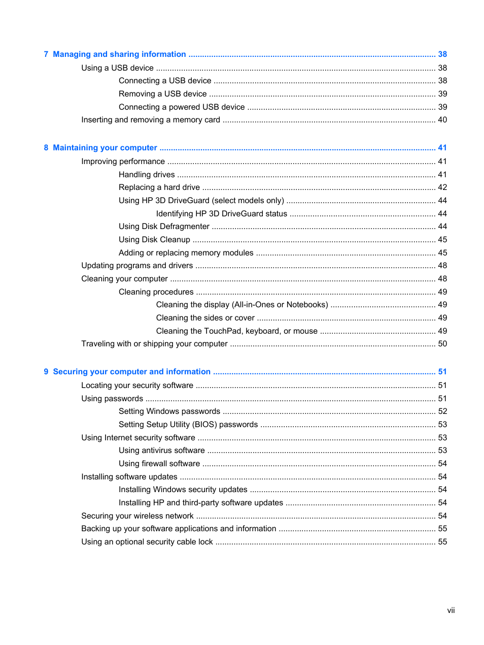 HP 215 G1 Notebook PC User Manual | Page 7 / 85