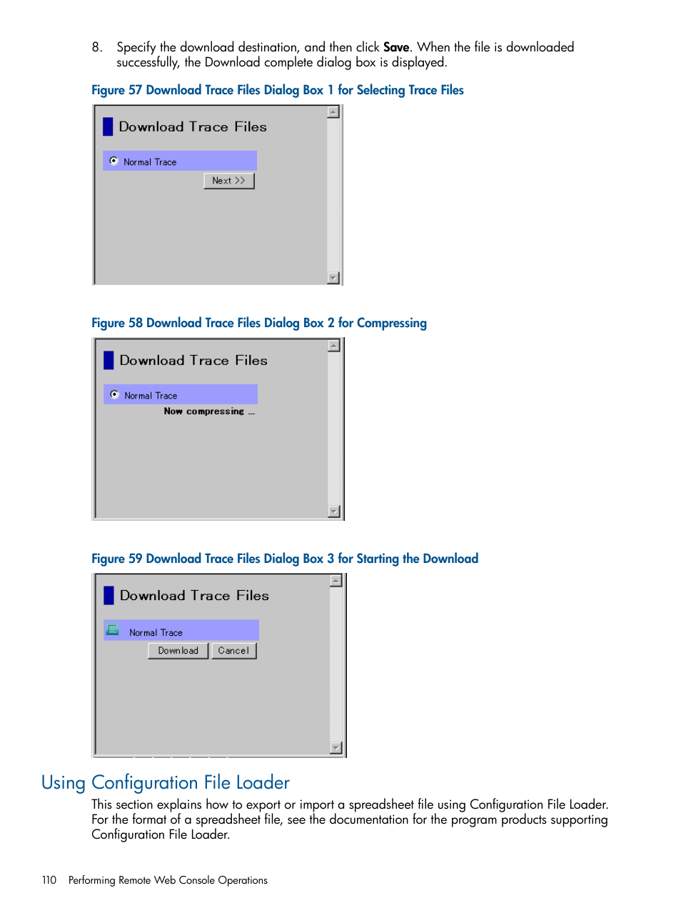 Using configuration file loader | HP StorageWorks XP Remote Web Console Software User Manual | Page 110 / 149