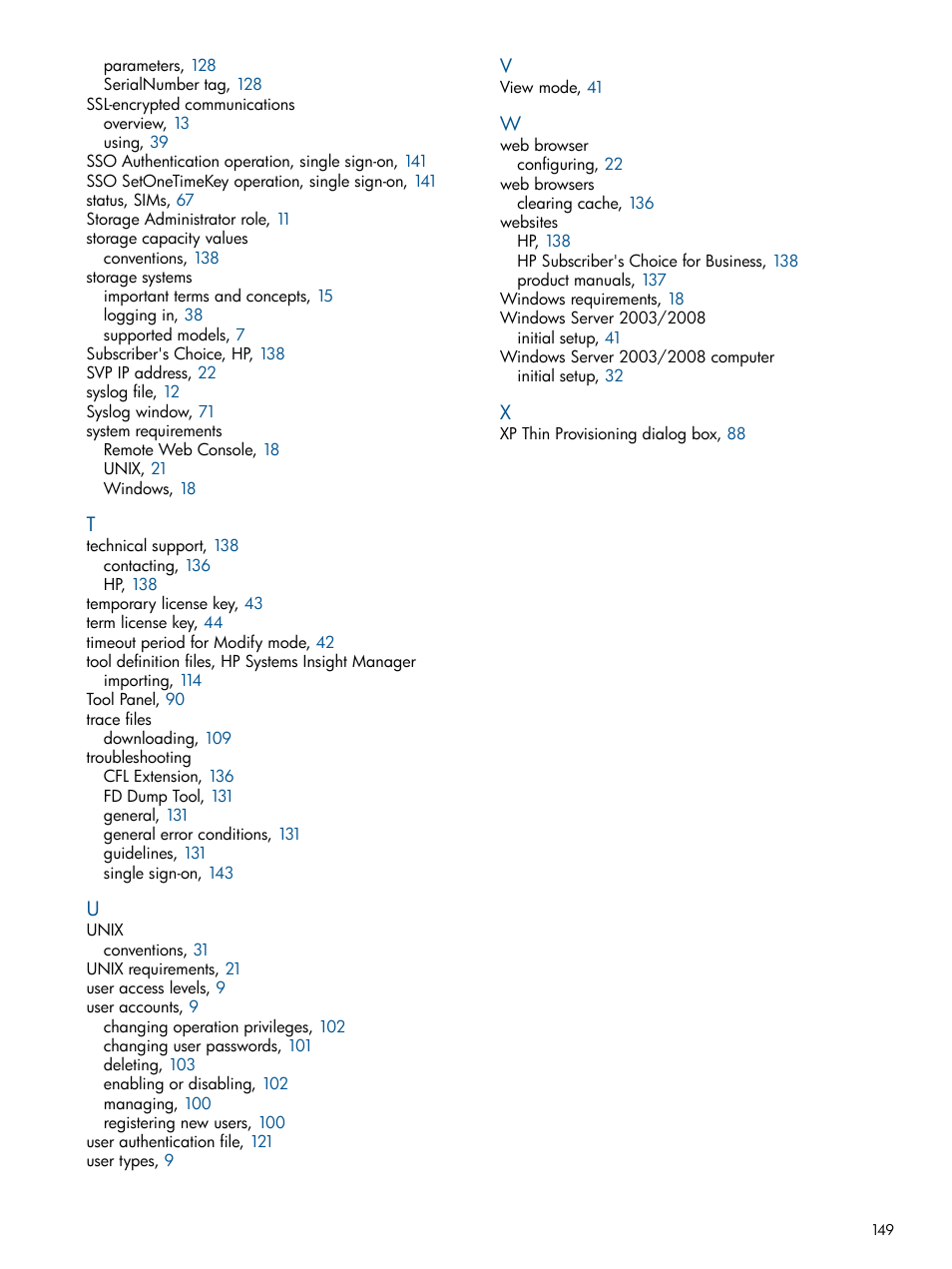 HP StorageWorks XP Remote Web Console Software User Manual | Page 149 / 149