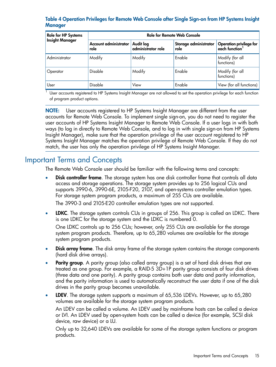 Important terms and concepts | HP StorageWorks XP Remote Web Console Software User Manual | Page 15 / 149