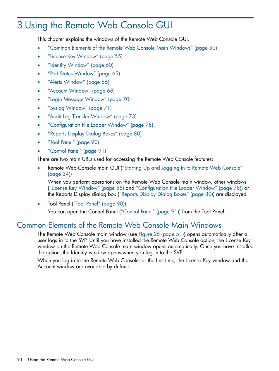 3 using the remote web console gui | HP StorageWorks XP Remote Web Console Software User Manual | Page 50 / 149