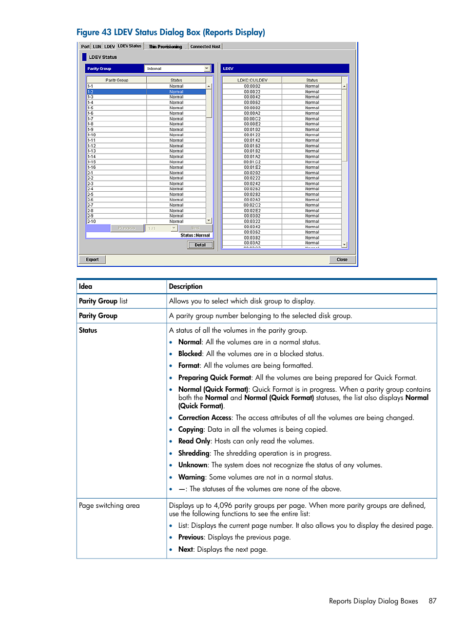 HP StorageWorks XP Remote Web Console Software User Manual | Page 87 / 149
