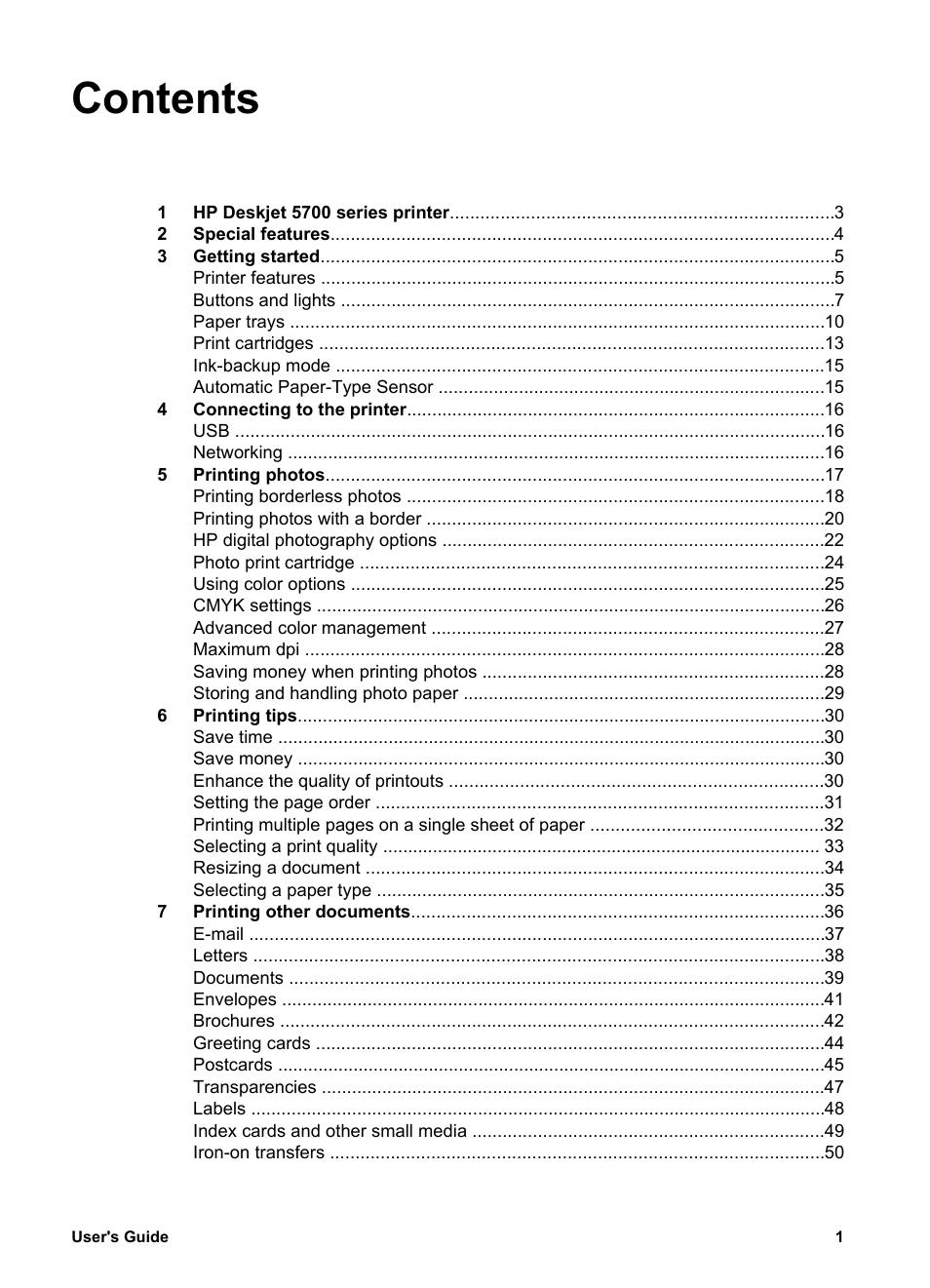 HP Deskjet 5740 Color Inkjet Printer User Manual | Page 3 / 102