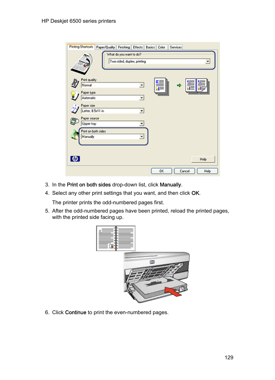 HP Deskjet 6540 Color Inkjet Printer User Manual | Page 129 / 201