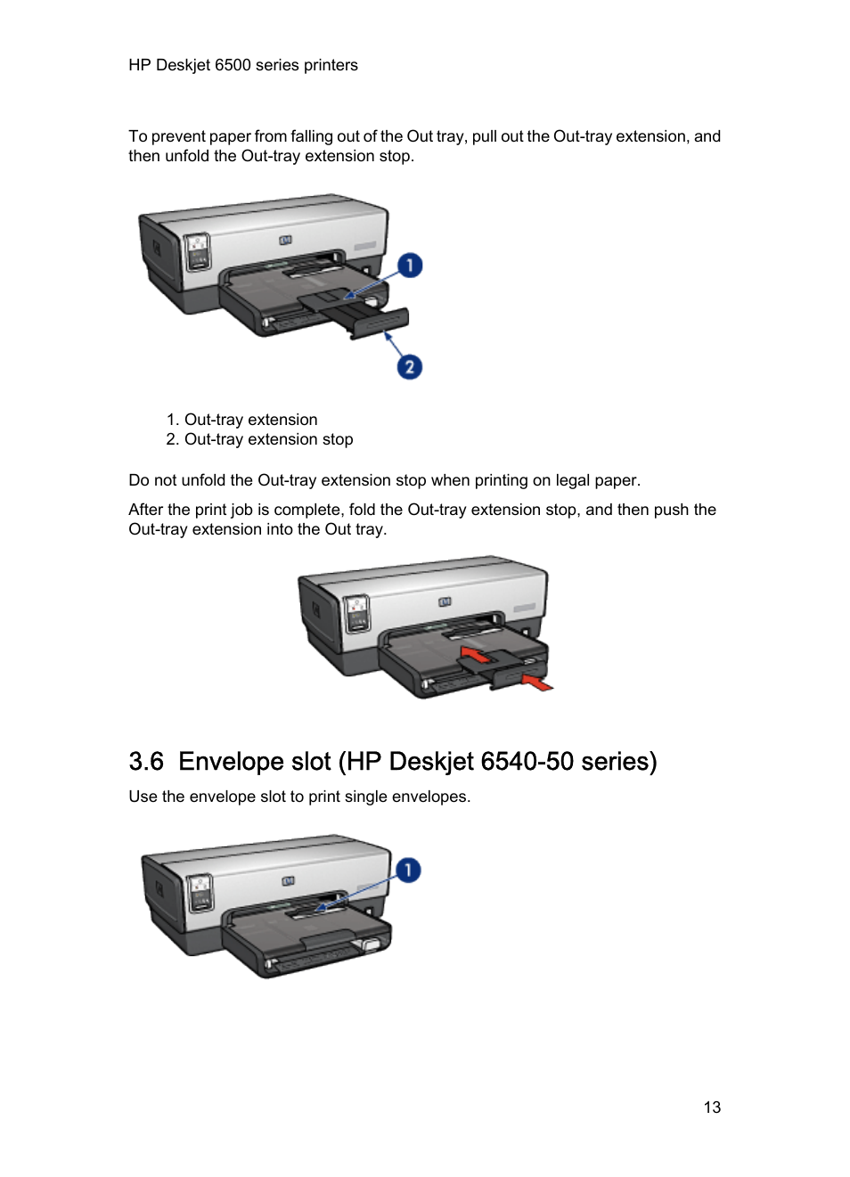 6 envelope slot (hp deskjet 6540-50 series), Envelope slot | HP Deskjet 6540 Color Inkjet Printer User Manual | Page 13 / 201