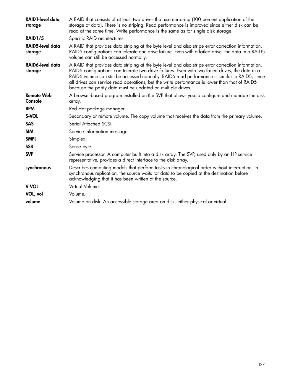 HP XP RAID Manager Software User Manual | Page 127 / 129