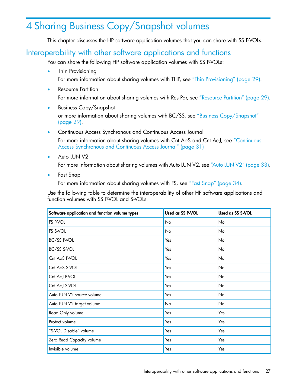 4 sharing business copy/snapshot volumes | HP XP RAID Manager Software User Manual | Page 27 / 129