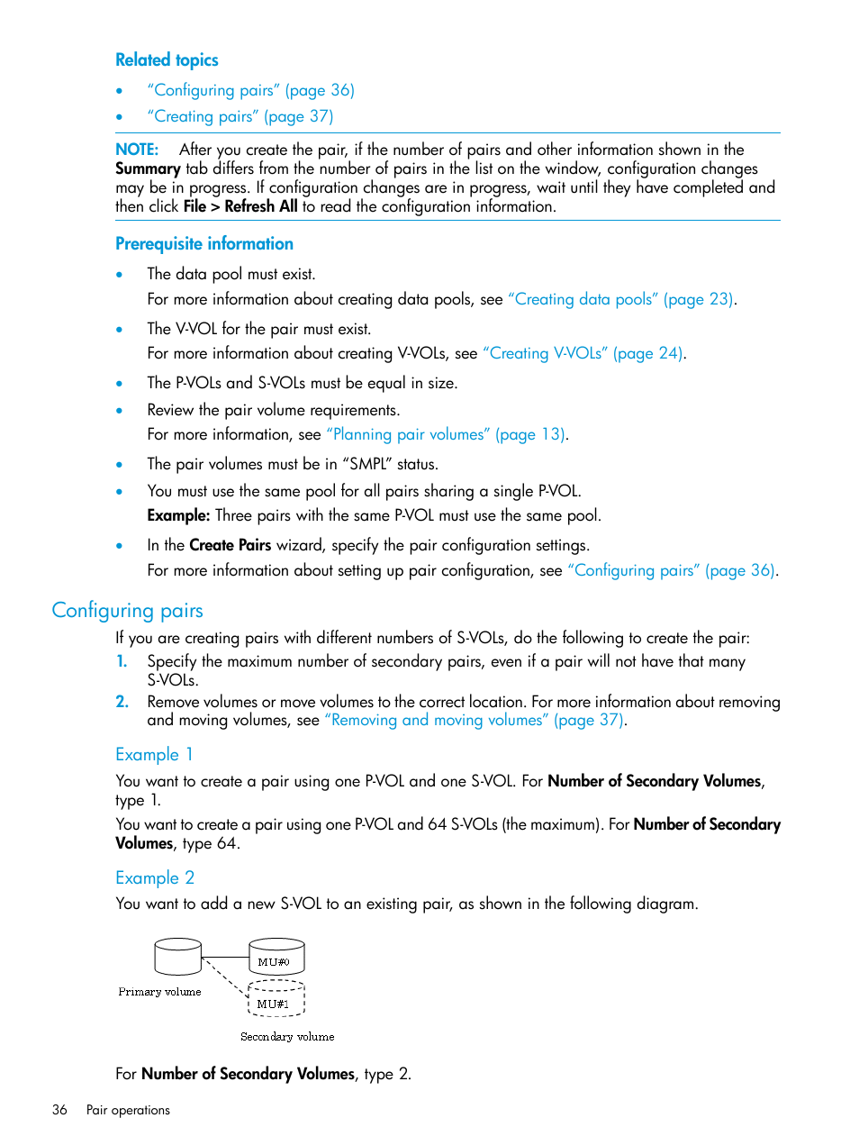 Configuring pairs | HP XP RAID Manager Software User Manual | Page 36 / 129