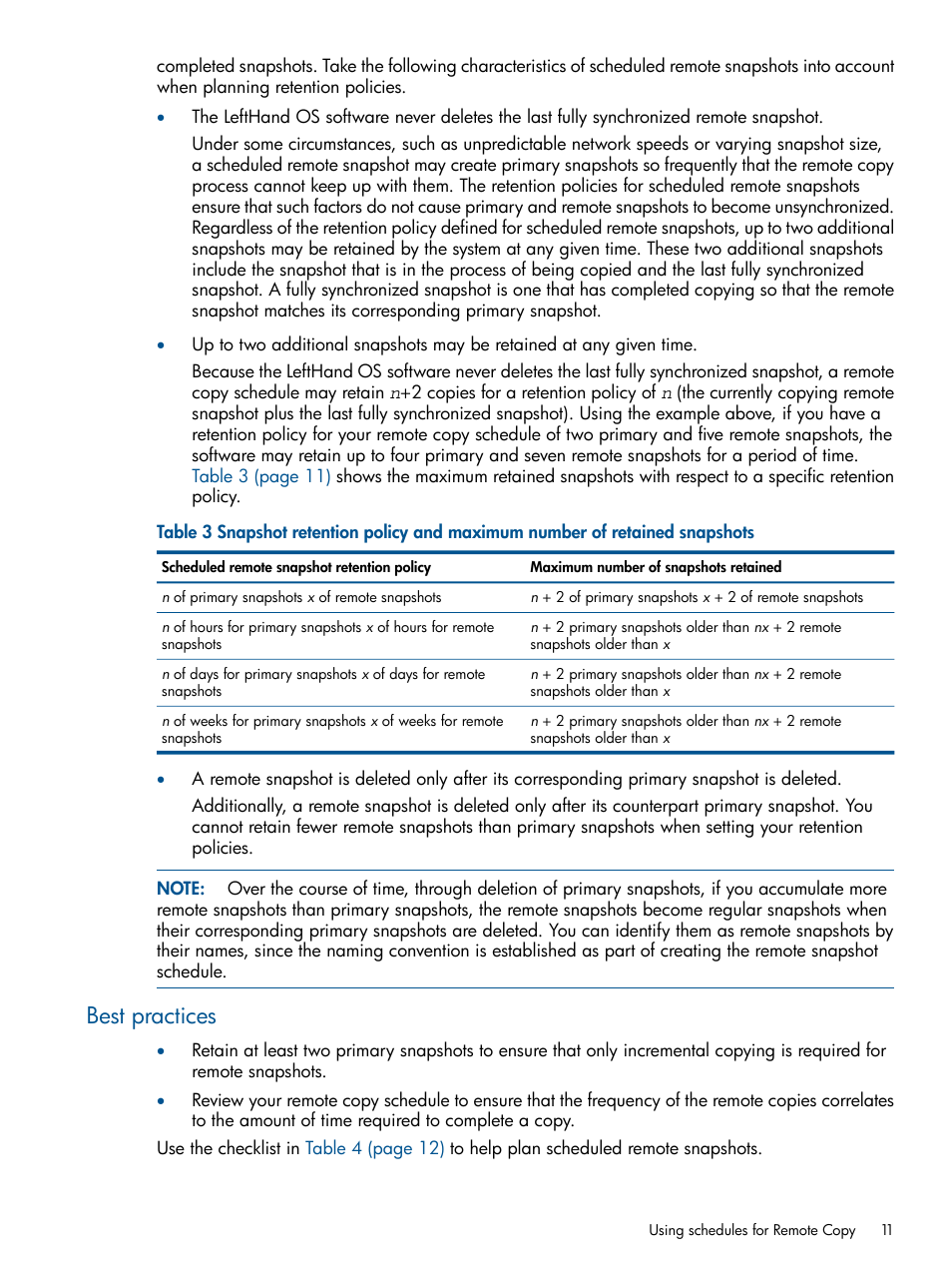 Best practices | HP LeftHand P4000 Virtual SAN Appliance Software User Manual | Page 11 / 59