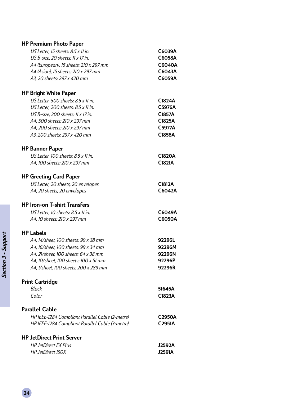 HP Deskjet 1120cxi Printer User Manual | Page 26 / 31