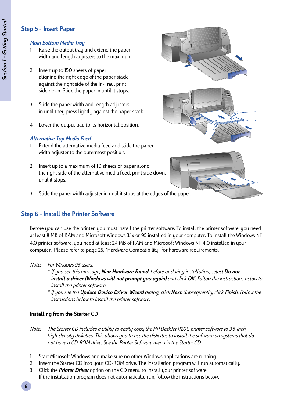 HP Deskjet 1120cxi Printer User Manual | Page 8 / 31