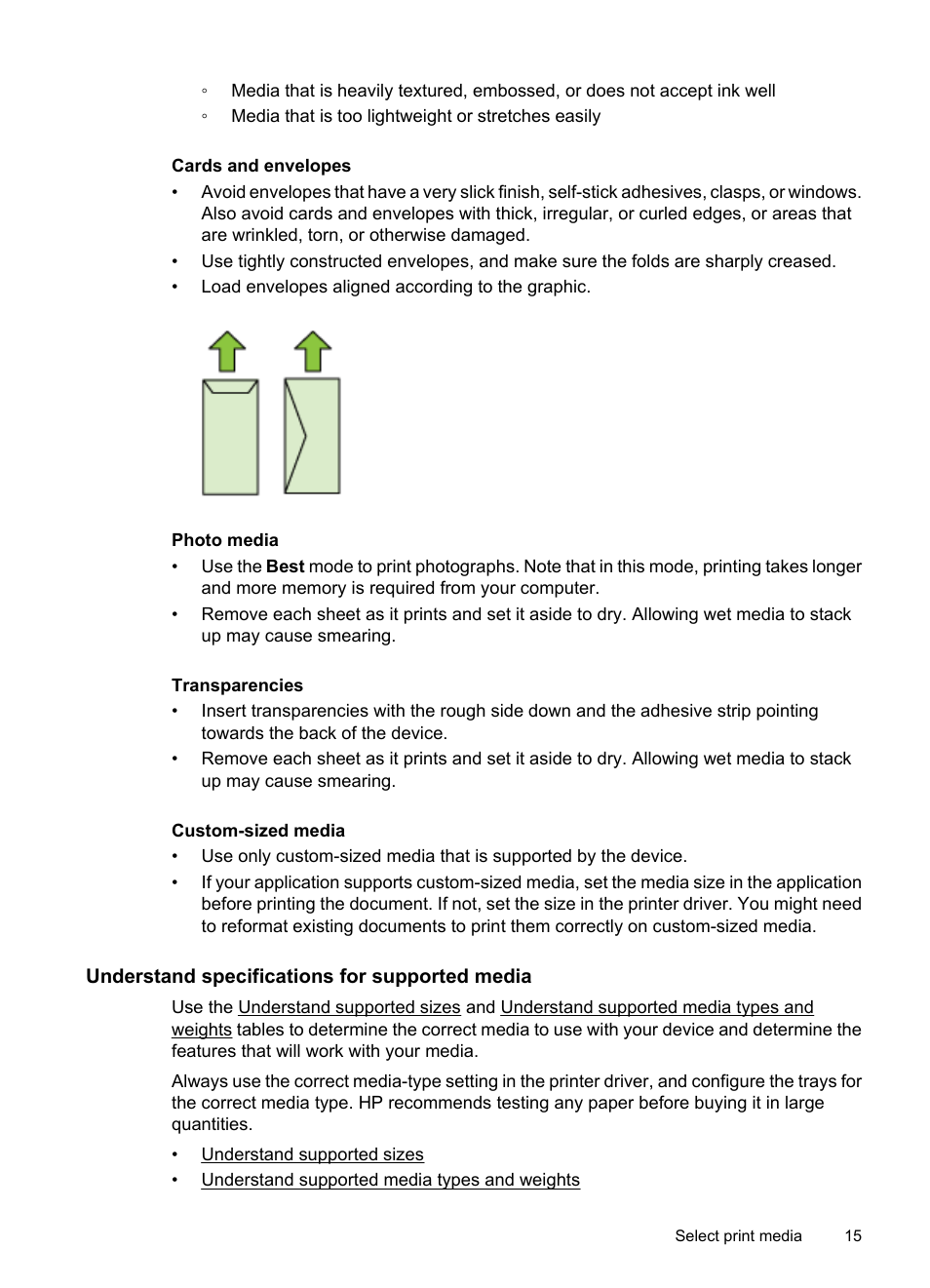 Understand specifications for supported media | HP Officejet 7000 Wide Format Printer - E809a User Manual | Page 19 / 144