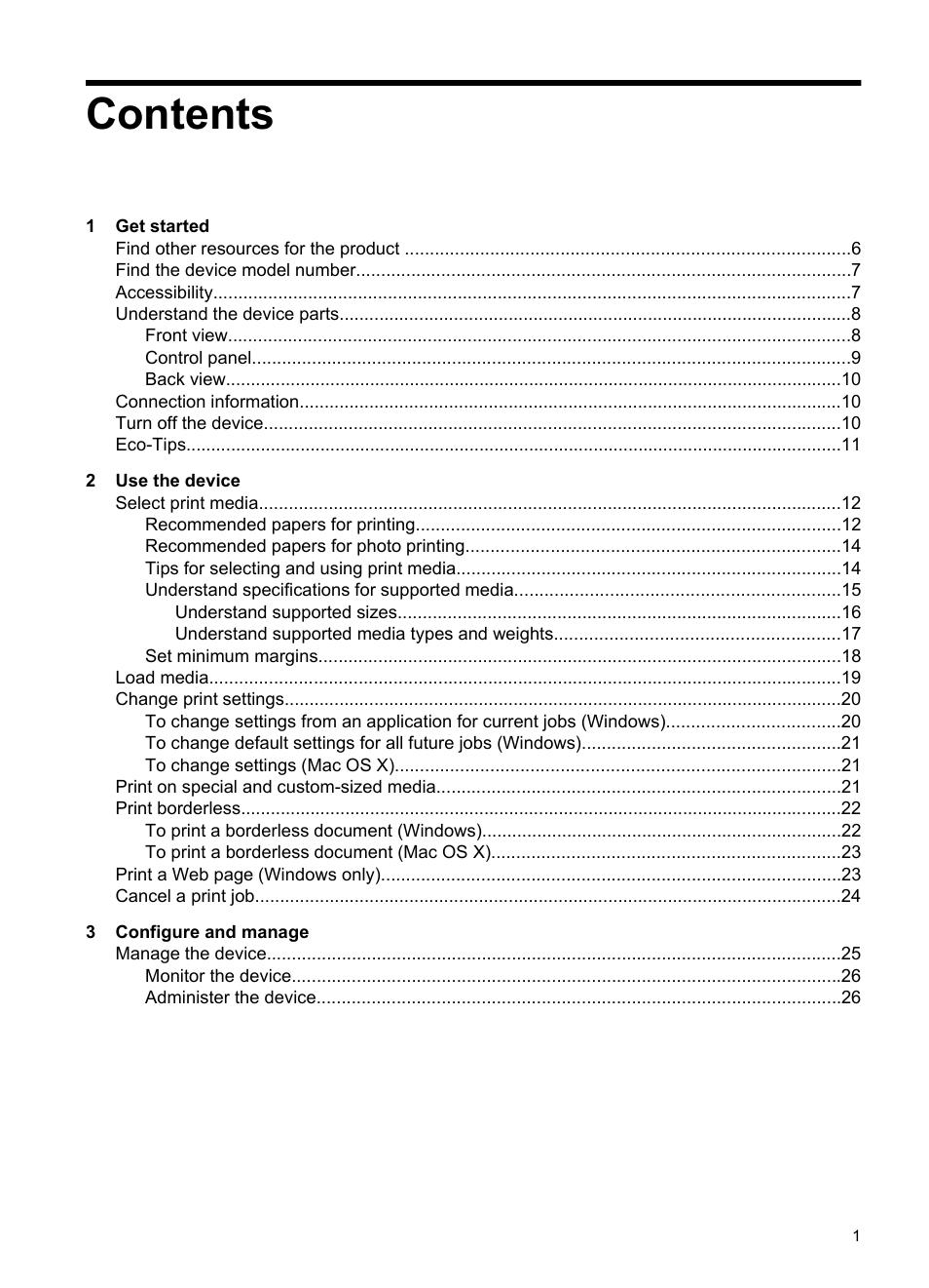 HP Officejet 7000 Wide Format Printer - E809a User Manual | Page 5 / 144