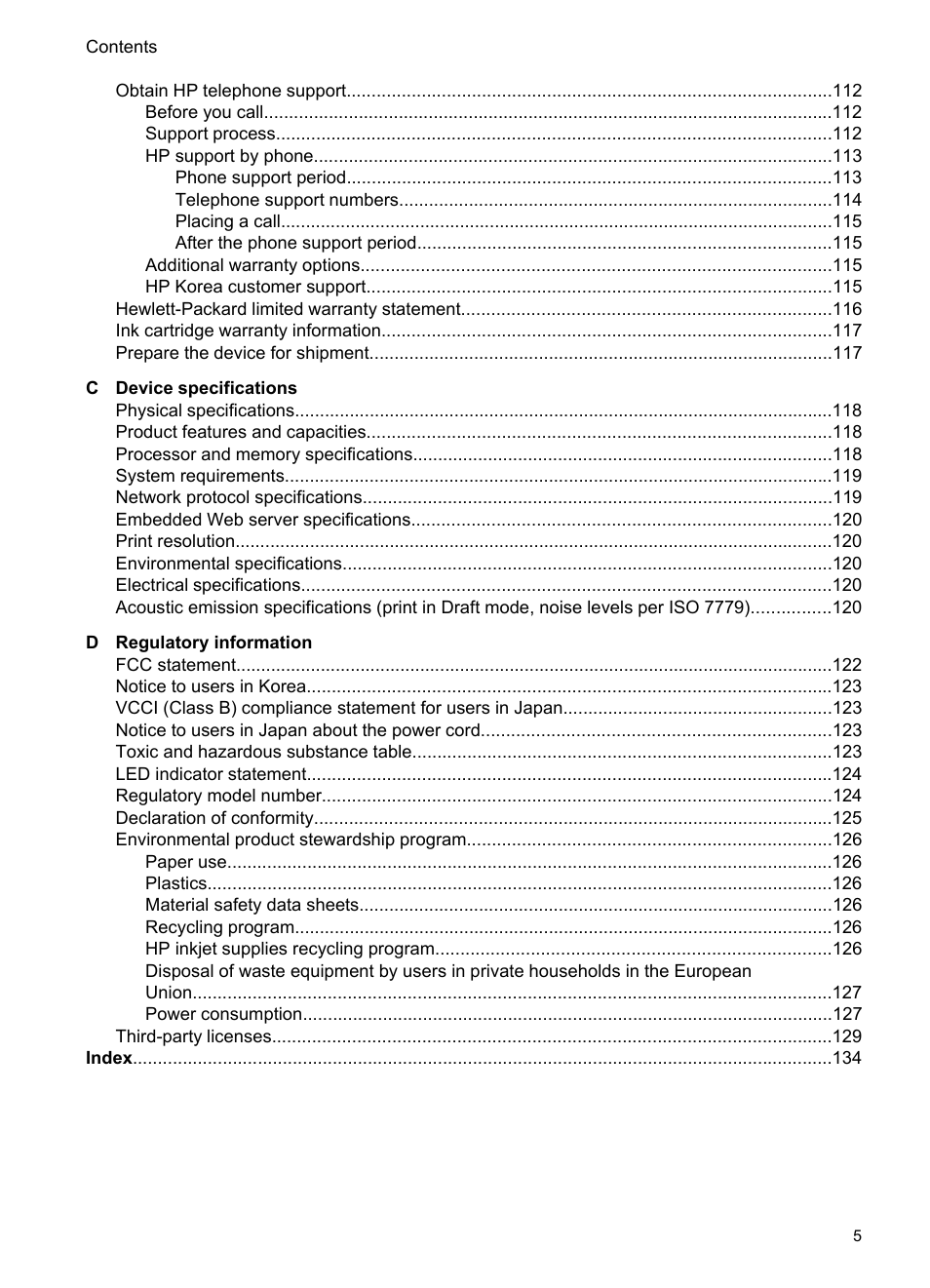 HP Officejet 7000 Wide Format Printer - E809a User Manual | Page 9 / 144