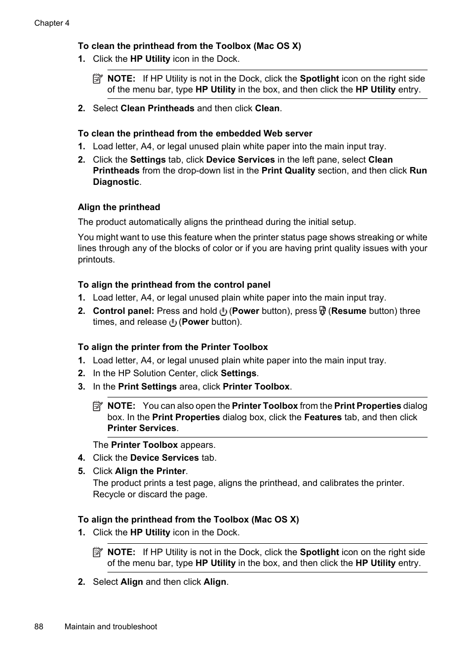 Align the printhead | HP Officejet 7000 Wide Format Printer - E809a User Manual | Page 92 / 144