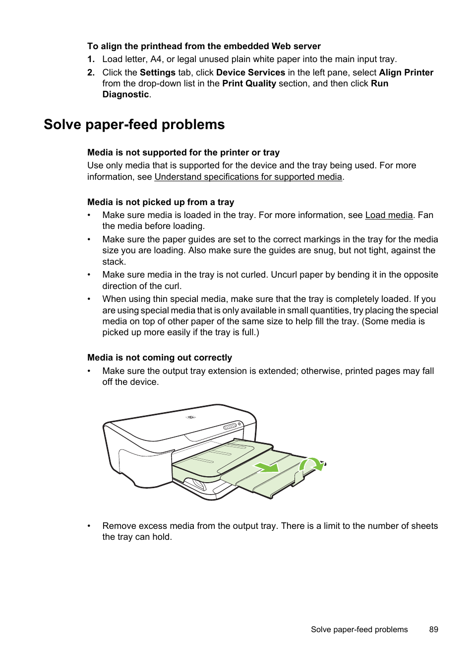 Solve paper-feed problems, Solve paper- feed problems, E solve paper-feed problems | HP Officejet 7000 Wide Format Printer - E809a User Manual | Page 93 / 144