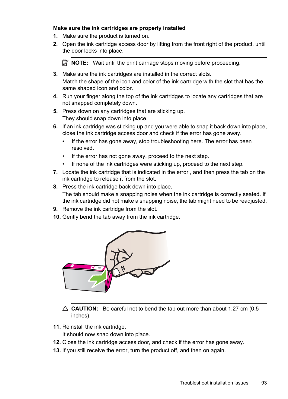 HP Officejet 7000 Wide Format Printer - E809a User Manual | Page 97 / 144