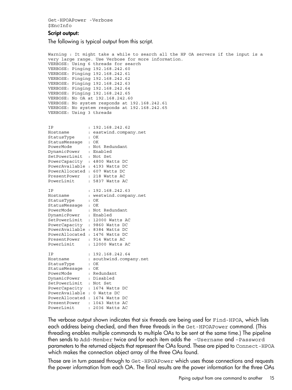 HP Scripting Tools for Windows PowerShell User Manual | Page 15 / 24