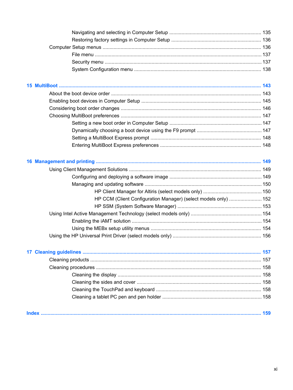 HP EliteBook 2740p Tablet-PC User Manual | Page 11 / 177