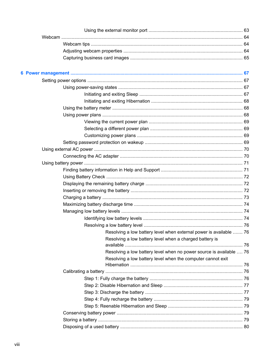 HP EliteBook 2740p Tablet-PC User Manual | Page 8 / 177