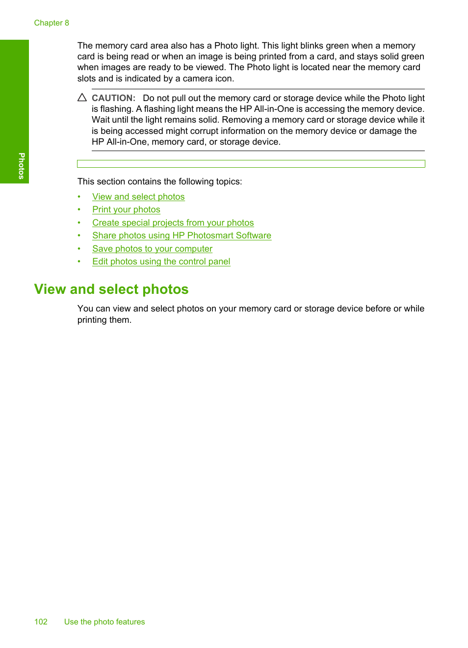 View and select photos | HP Photosmart C7200 Series User Manual | Page 103 / 309
