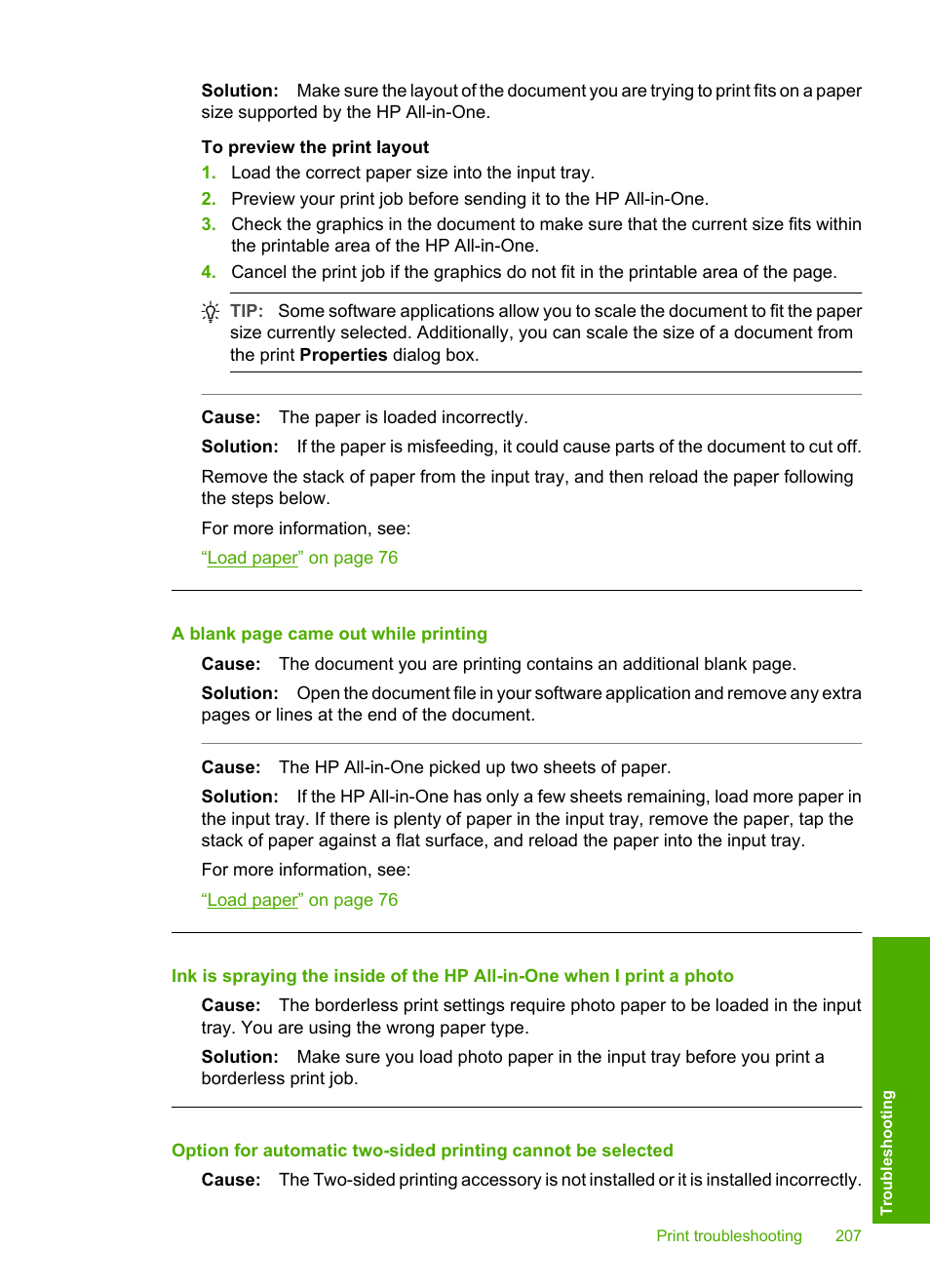 HP Photosmart C7200 Series User Manual | Page 208 / 309