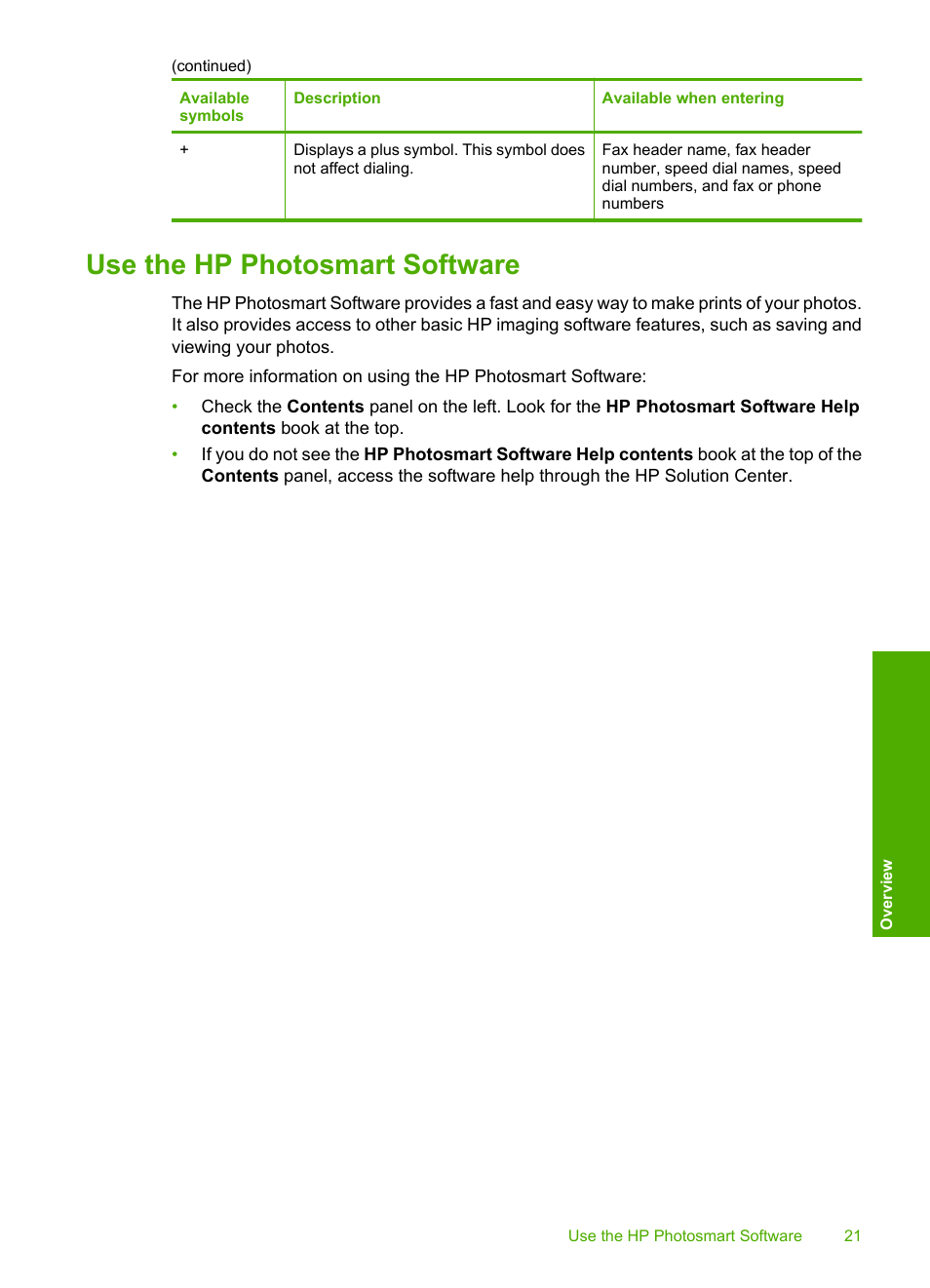 Use the hp photosmart software | HP Photosmart C7200 Series User Manual | Page 22 / 309