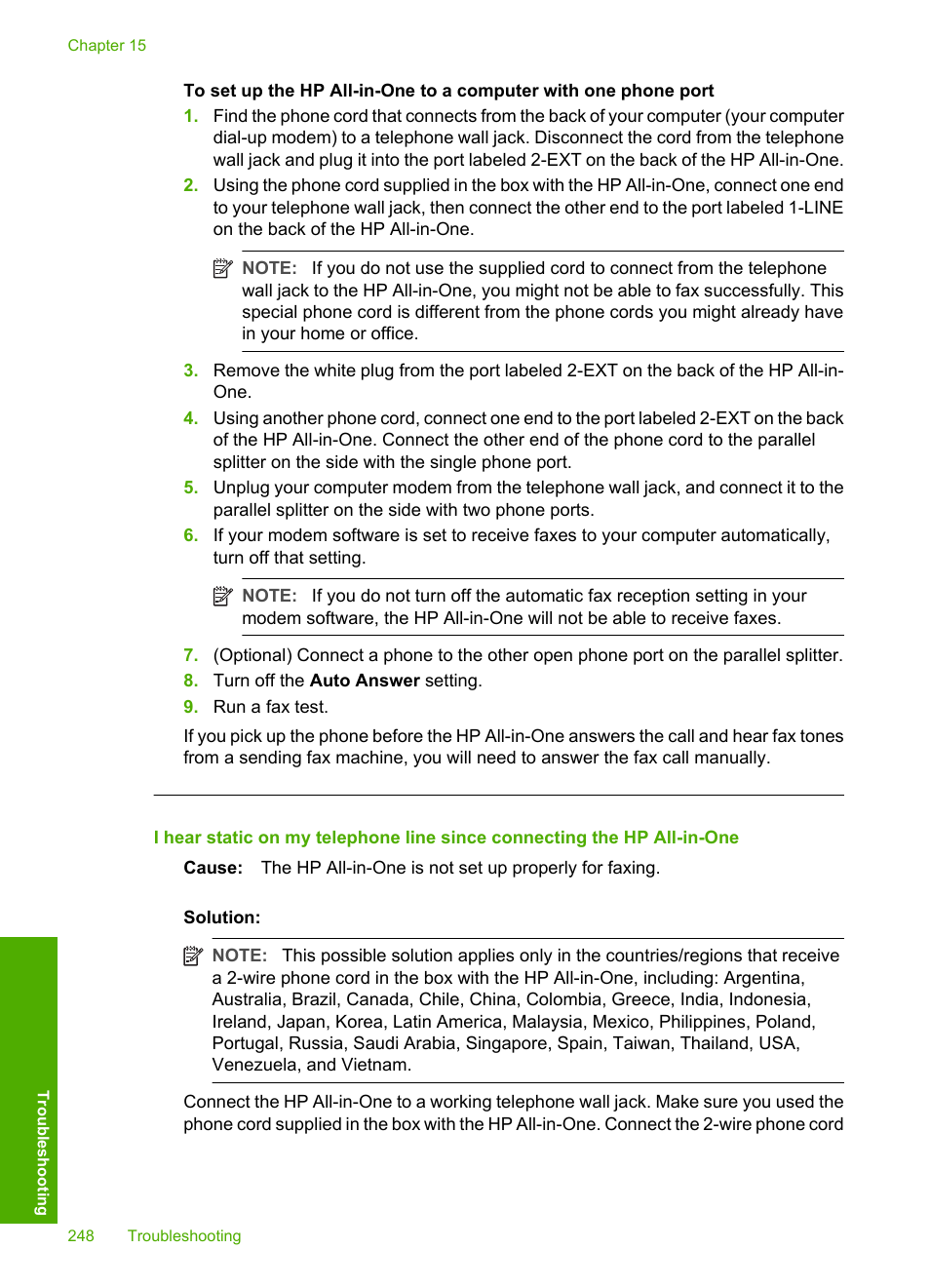 HP Photosmart C7200 Series User Manual | Page 249 / 309