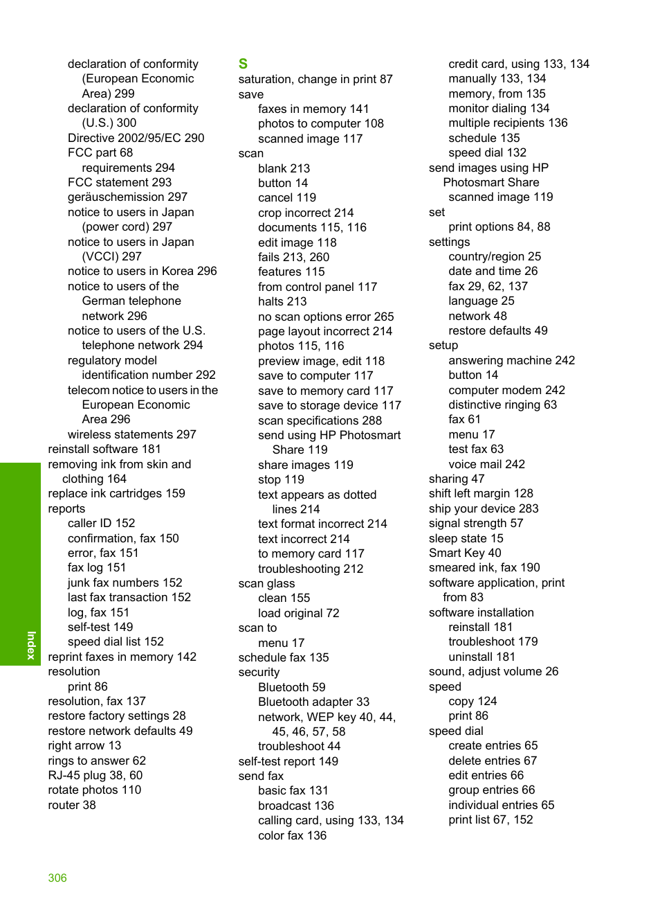 HP Photosmart C7200 Series User Manual | Page 307 / 309