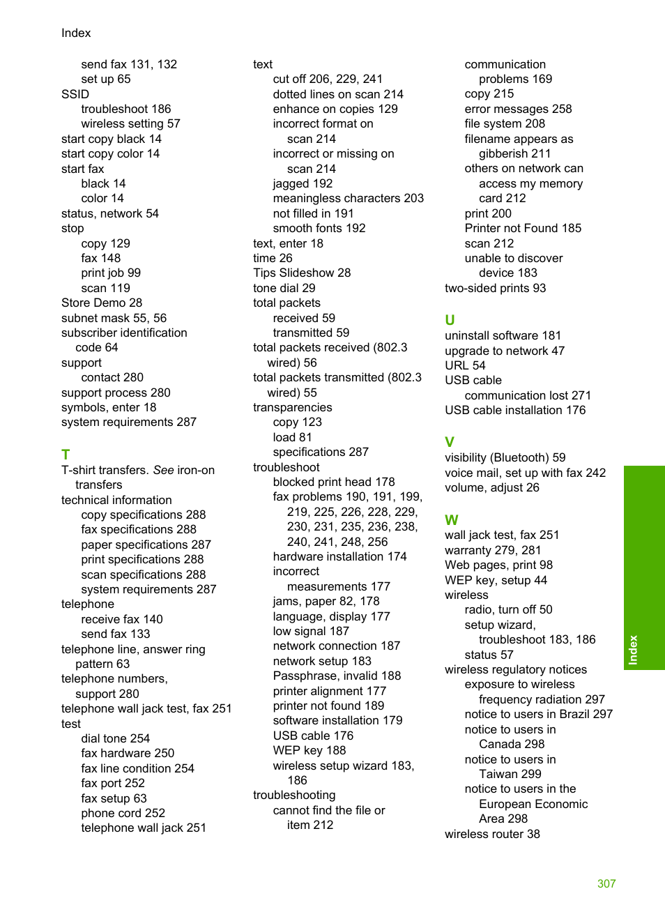 HP Photosmart C7200 Series User Manual | Page 308 / 309