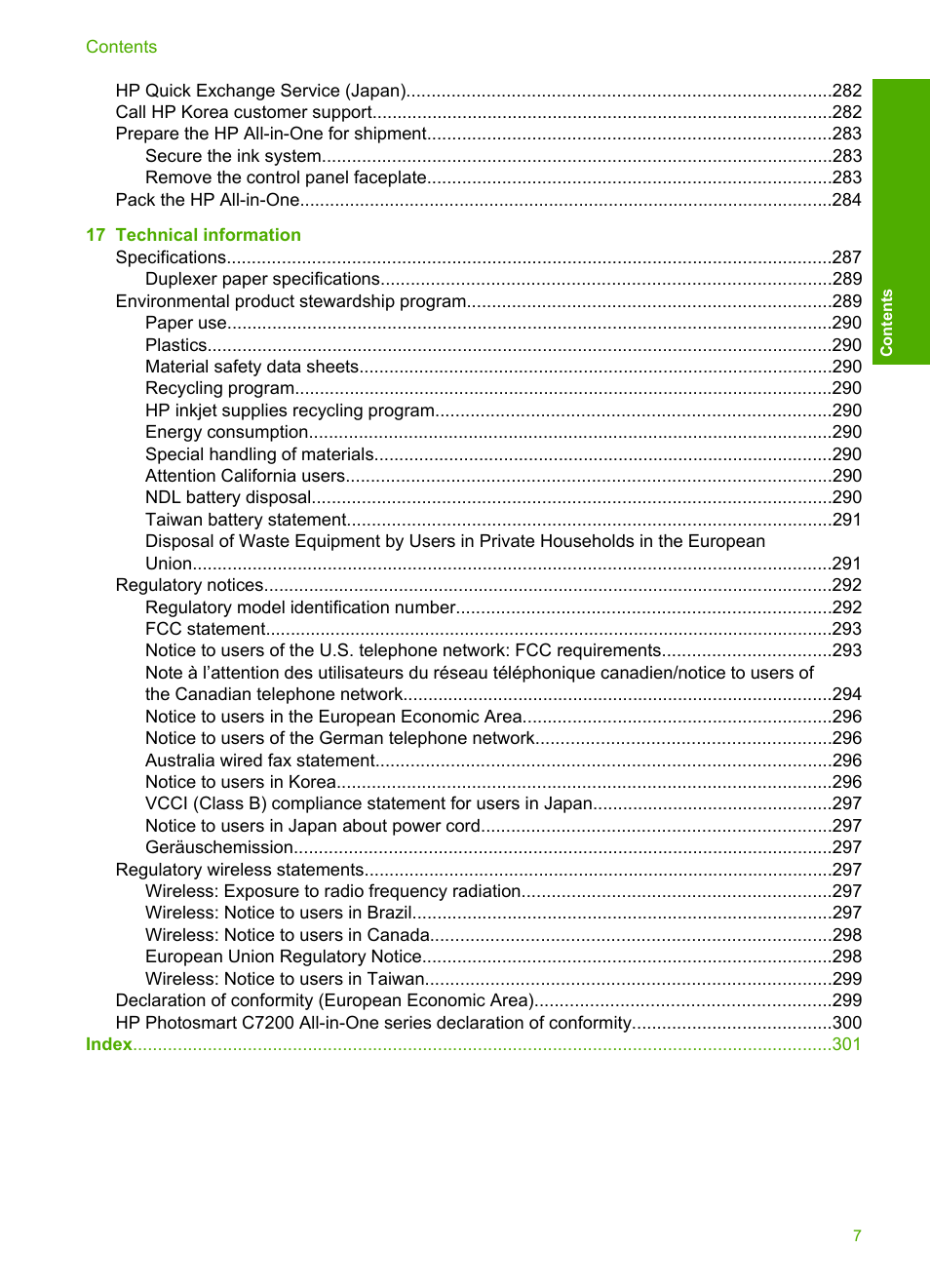 HP Photosmart C7200 Series User Manual | Page 8 / 309
